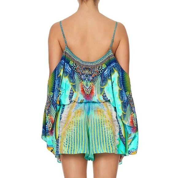 Camilla Reef Warrior Drop‎ Shoulder Playsuit Romper Size XS b75 - Picture 4 of 17